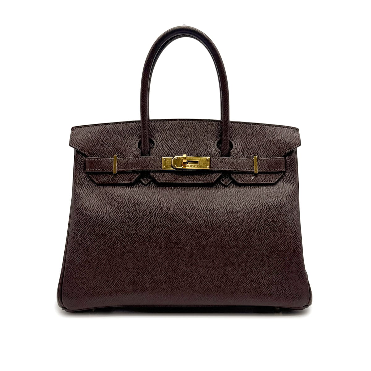 Luxury Promise Japan HERMES BIRKIN 30 EBENE VEAU EPSOM HAND BAG 2007 SQUARE K GOLD HARDWARE 90315626