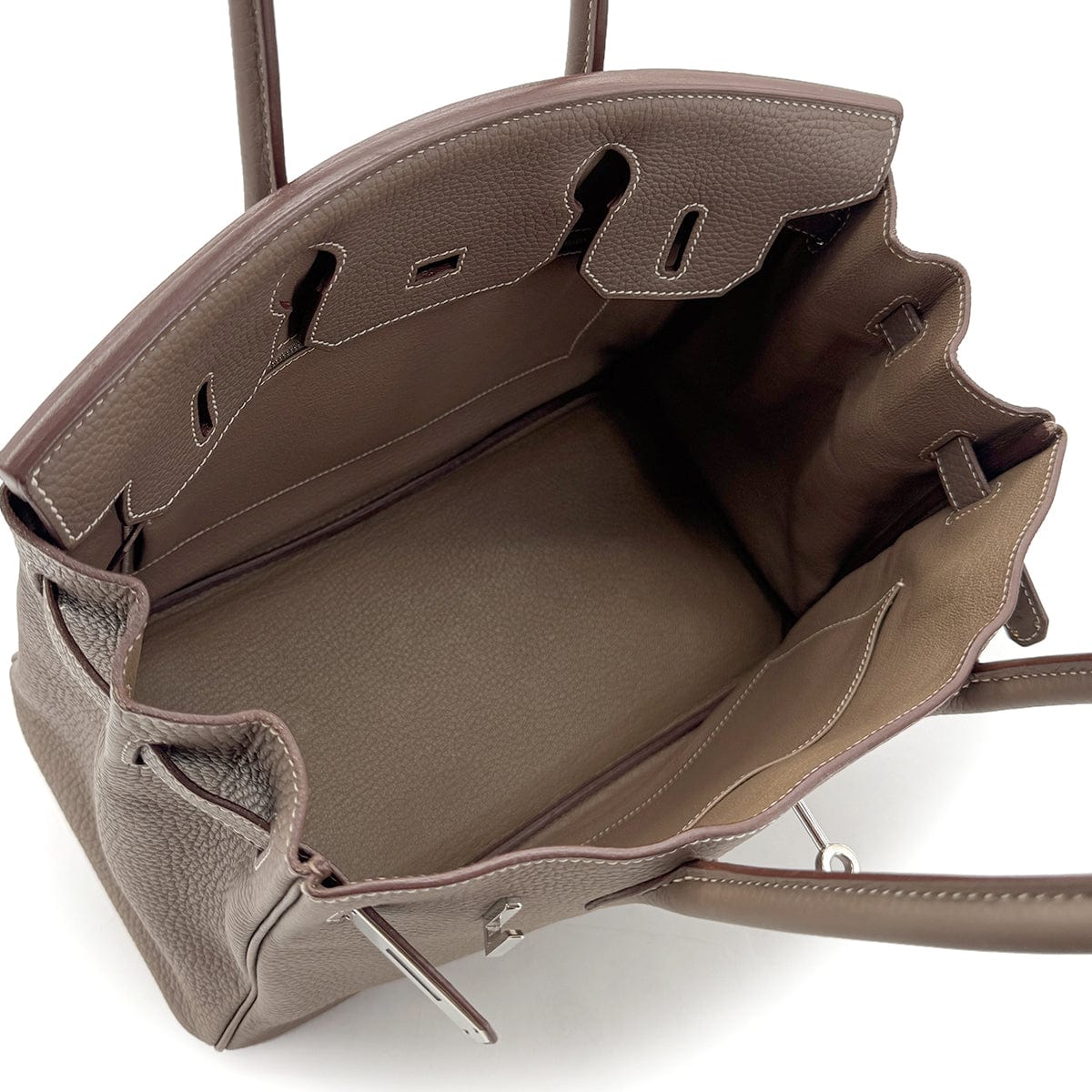 Luxury Promise Japan HERMES BIRKIN 30 ETOUPE TAURILLON CLEMENCE HAND BAG □R SHW 90281823