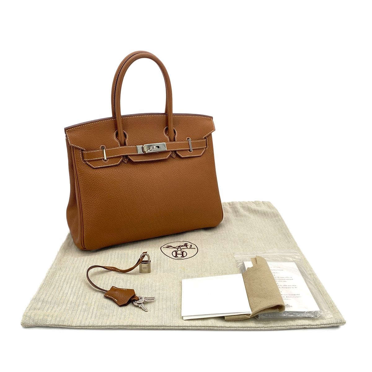 Luxury Promise Japan HERMES BIRKIN 30 GOLD TOGO HAND BAG □H SHW 90301652