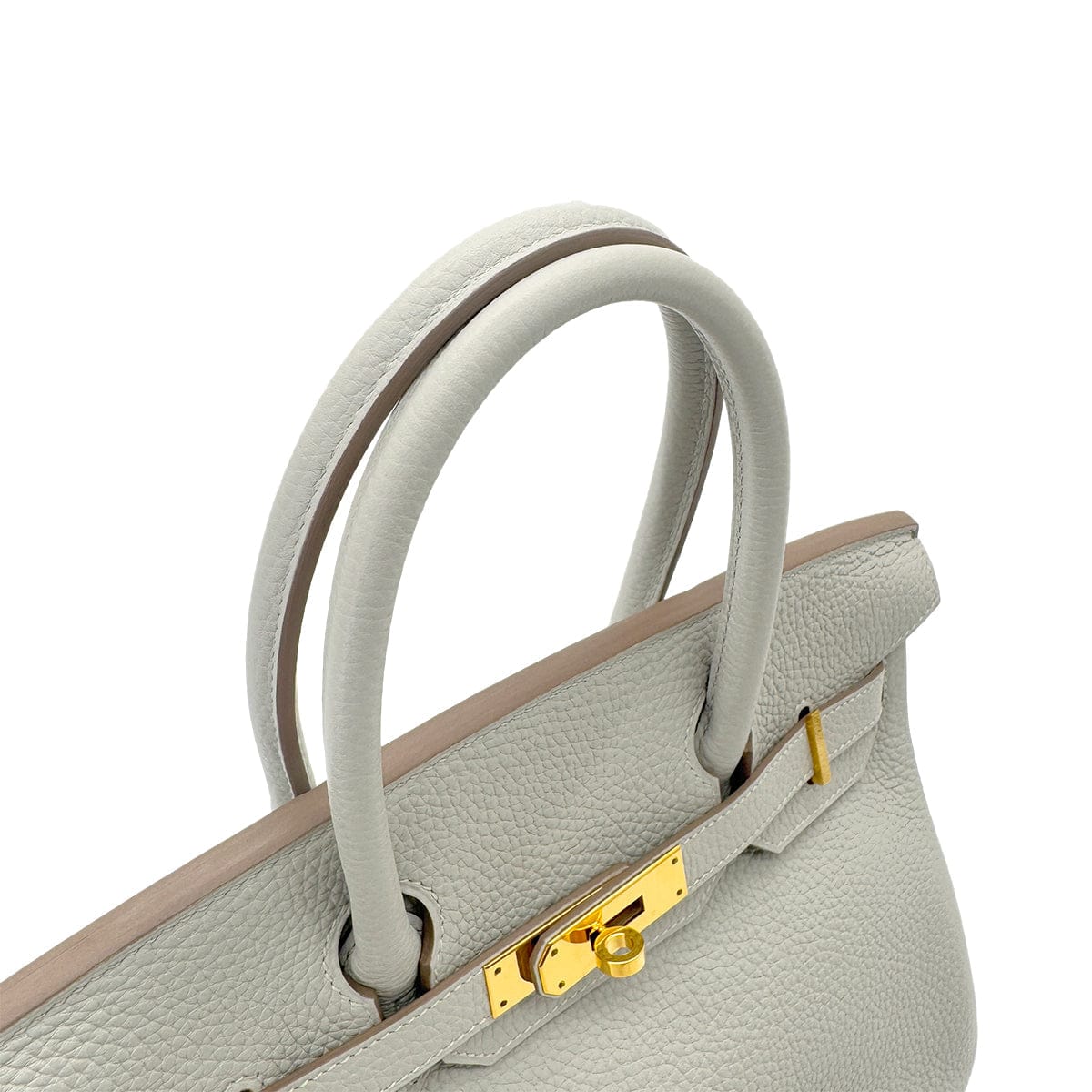 Luxury Promise Japan HERMES BIRKIN 30 GRIS PERLE TOGO HAND BAG D GHW 90292088