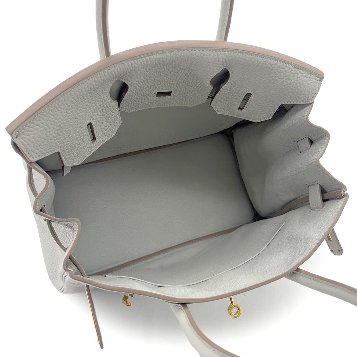 Luxury Promise Japan HERMES BIRKIN 30 GRIS PERLE TOGO HAND BAG D GHW 90292088