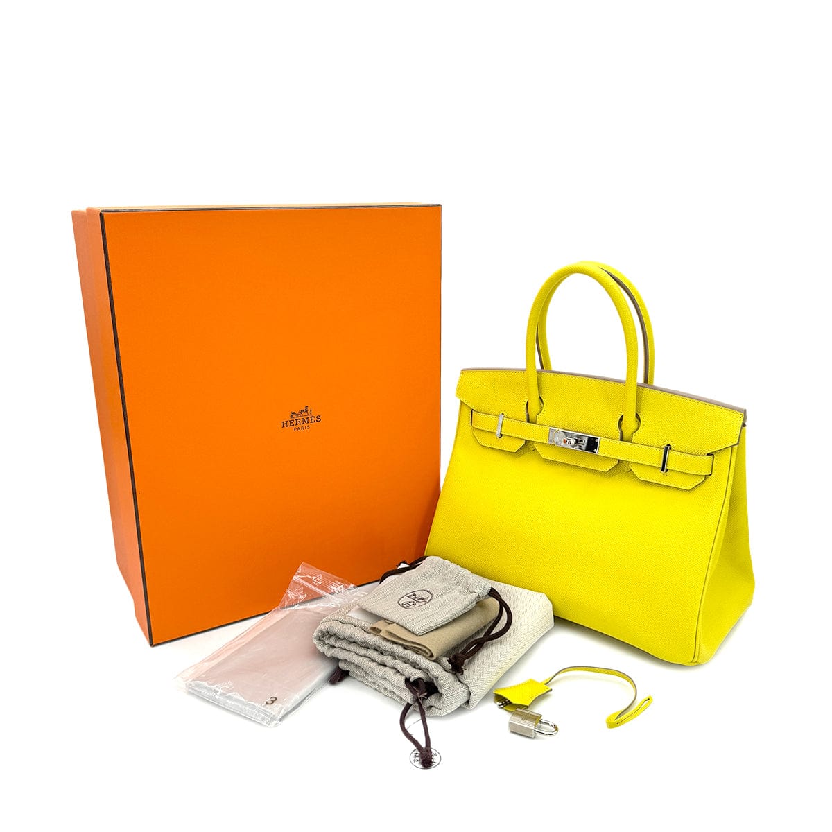 Luxury Promise Japan HERMES BIRKIN 30 LIME VEAU EPSOM HAND BAG Y SHW 90292999