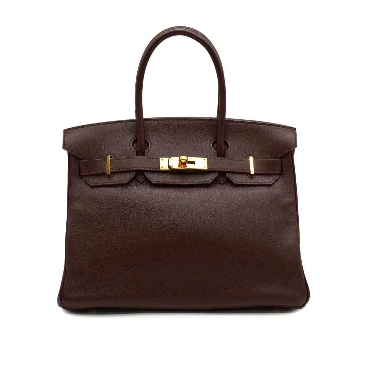 Luxury Promise Japan HERMES BIRKIN 30 MOKA EVER GRAIN HAND BAG 2006 SQUARE J GOLD HARDWARE 90328116