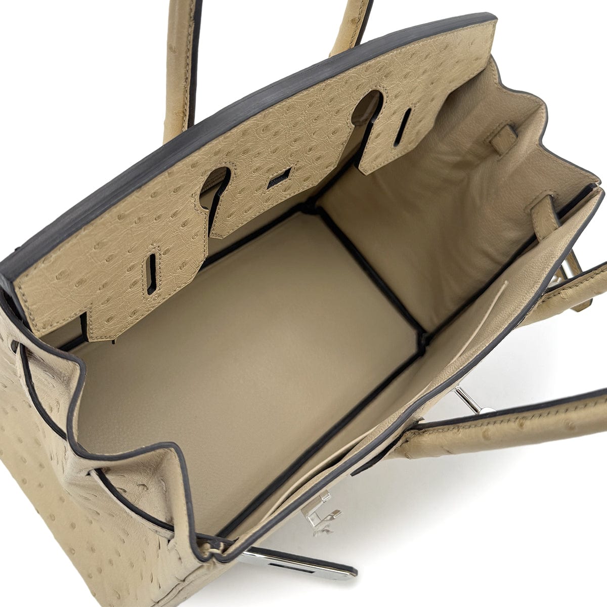 Luxury Promise Japan HERMES BIRKIN 30 PARCHEMIN OSTRICH HAND BAG X SHW 90283596