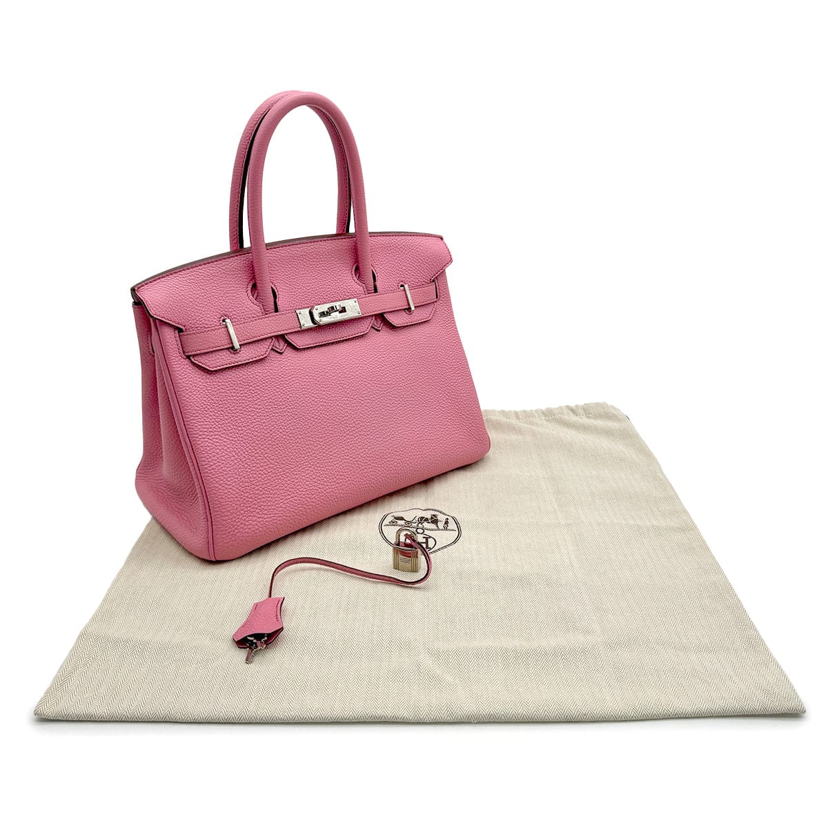 Luxury Promise Japan HERMES BIRKIN 30 PINK TOGO HAND BAG 2010 SQUARE N PALLADIUM HARDWARE 90317850