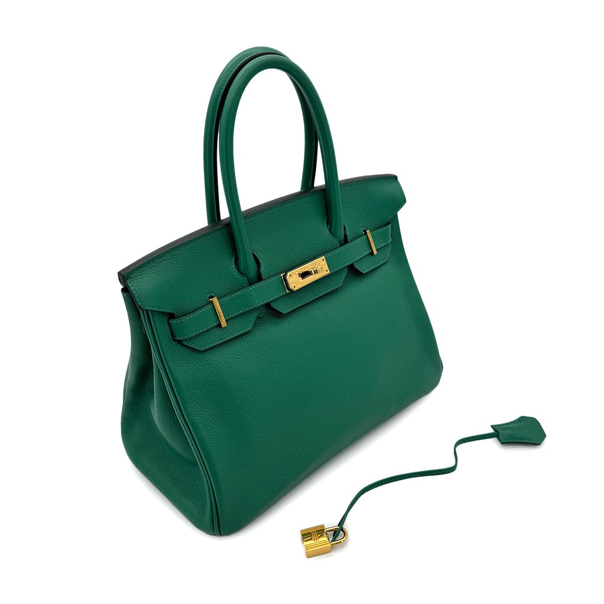 Luxury Promise Japan HERMES BIRKIN 30 VERT VERTIGO EVERCOLOR HAND BAG C GOLD HARDWARE 90292866