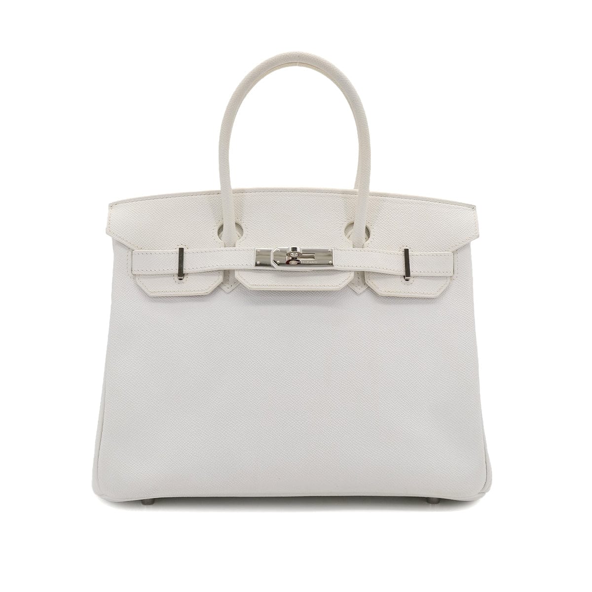 Luxury Promise Japan HERMES BIRKIN 30 WHITE EPSOM HAND BAG 2009 SQUARE M PALLADIUM HARDWARE 90312934