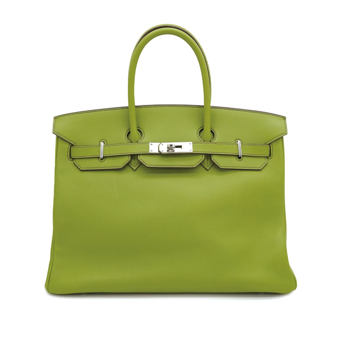 Luxury Promise Japan HERMES BIRKIN 35 ANIS GREEN SWIFT HAND BAG 2006 SQUARE J PALLADIUM HARDWARE 90312705