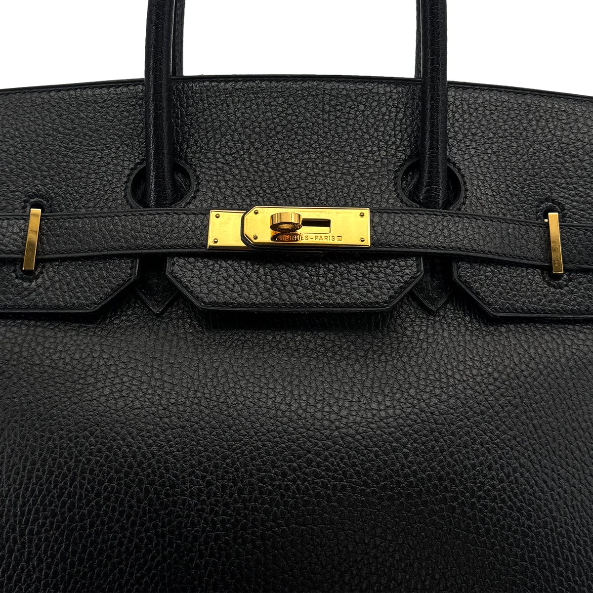 Luxury Promise Japan HERMES BIRKIN 35 BLACK ARDENNES HAND BAG 1997 SQUARE A GOLD HARDWARE 90315619