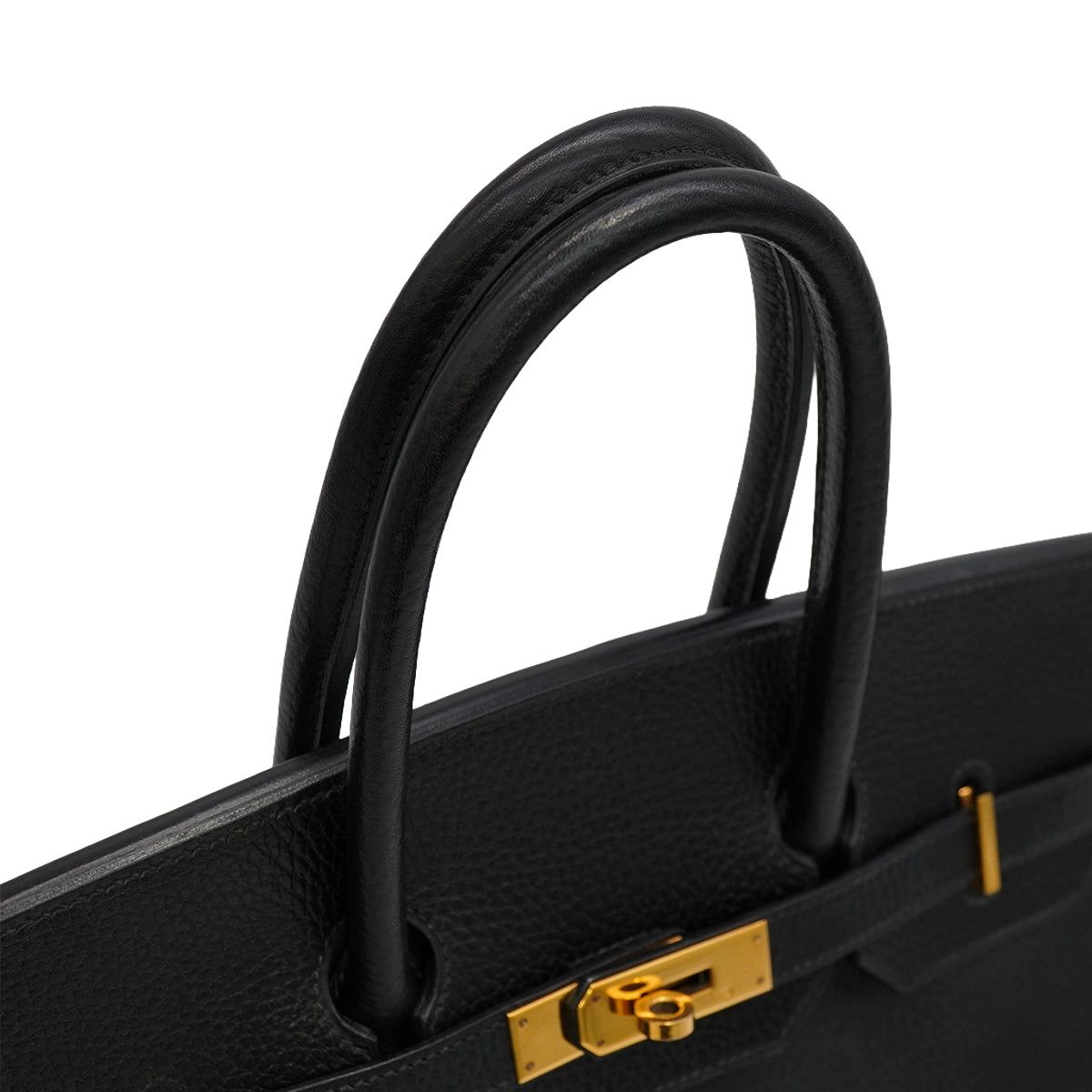 Luxury Promise Japan HERMES BIRKIN 35 BLACK ARDENNES HAND BAG 1997 SQUARE A GOLD HARDWARE 90345057
