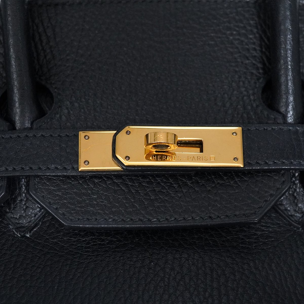 Luxury Promise Japan HERMES BIRKIN 35 BLACK ARDENNES HAND BAG 1997 SQUARE A GOLD HARDWARE 90345057