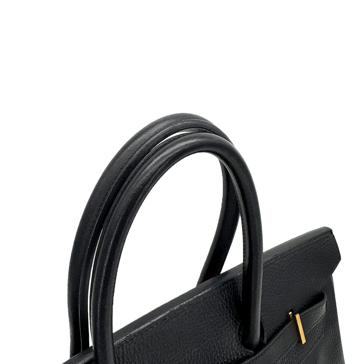 Luxury Promise Japan HERMES BIRKIN 35 BLACK ARDENNES HAND BAG 1998 SQUARE B GOLD HARDWARE 90318615