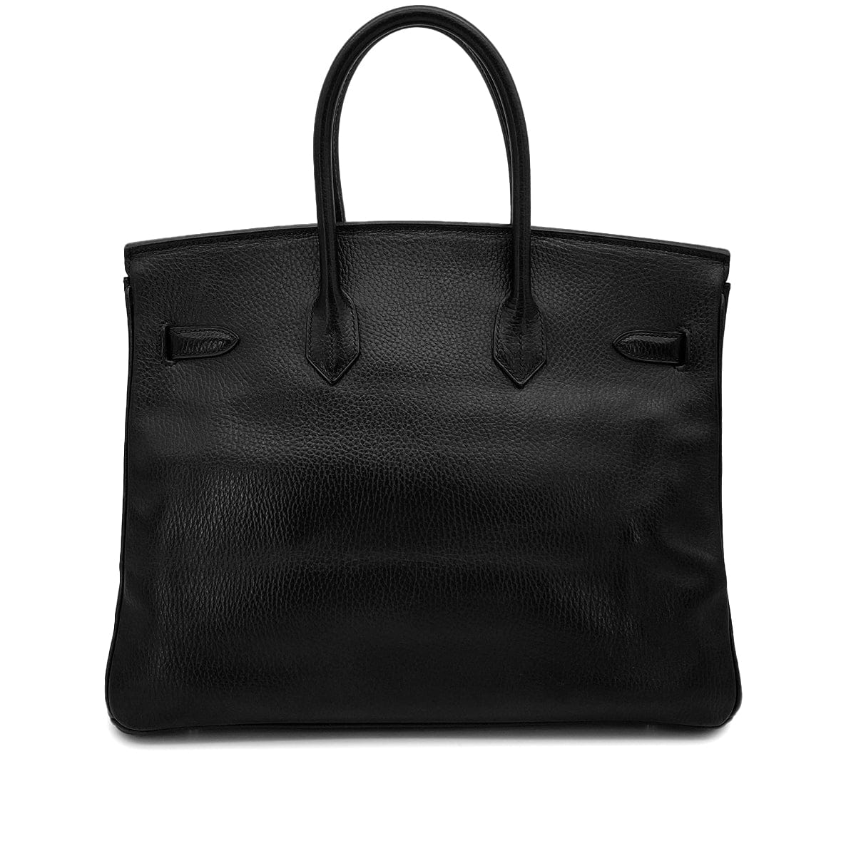 Luxury Promise Japan HERMES BIRKIN 35 BLACK ARDENNES HAND BAG 1999 SQUARE C GOLD HARDWARE 90327307