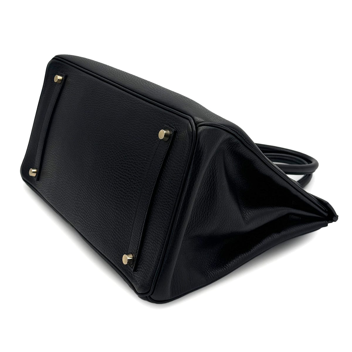 Luxury Promise Japan HERMES BIRKIN 35 BLACK ARDENNES HAND BAG 2002 SQUARE F GOLD HARDWARE 90323088