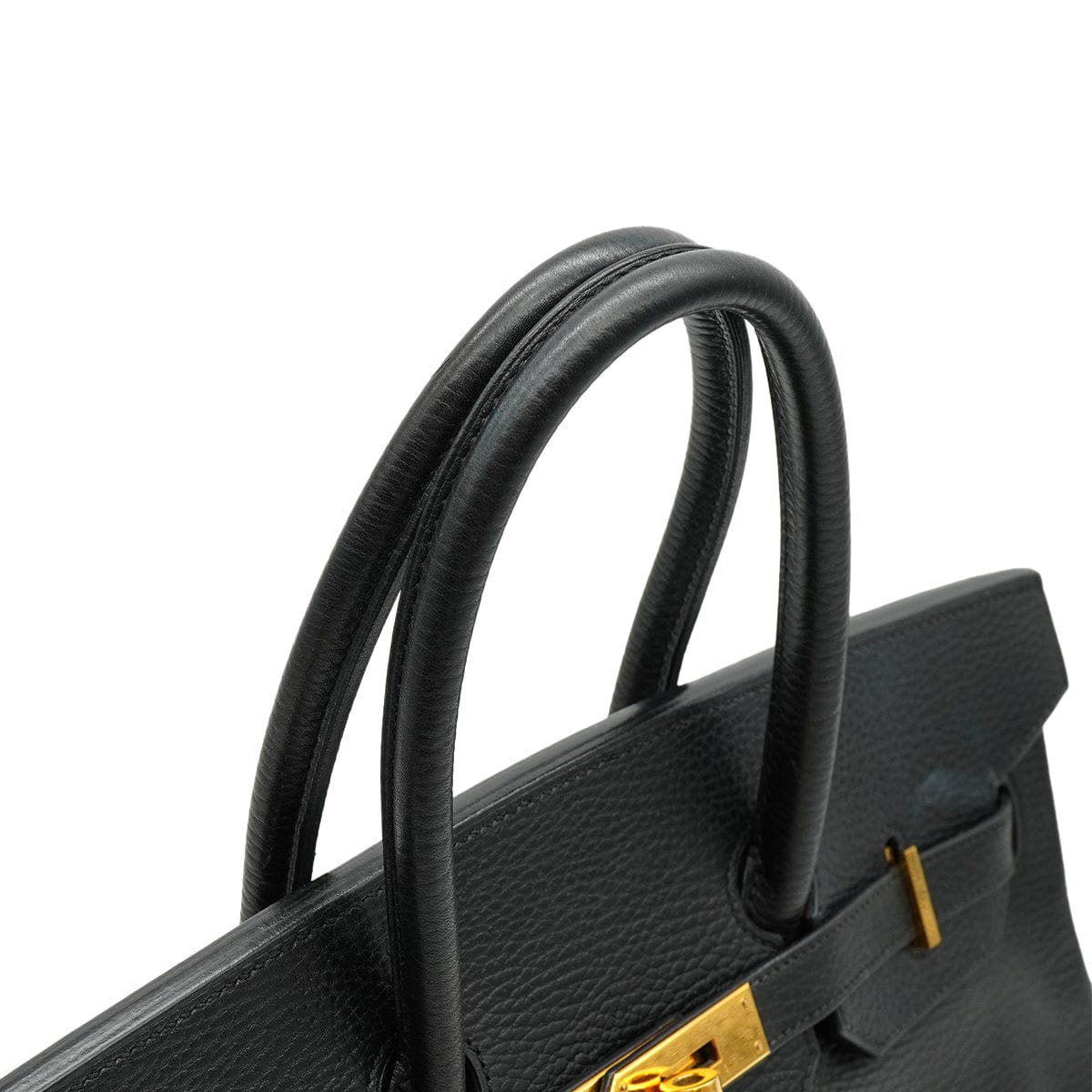 Luxury Promise Japan HERMES BIRKIN 35 BLACK ARDENNES HAND BAG 2002 SQUARE F GOLD HARDWARE 90328122