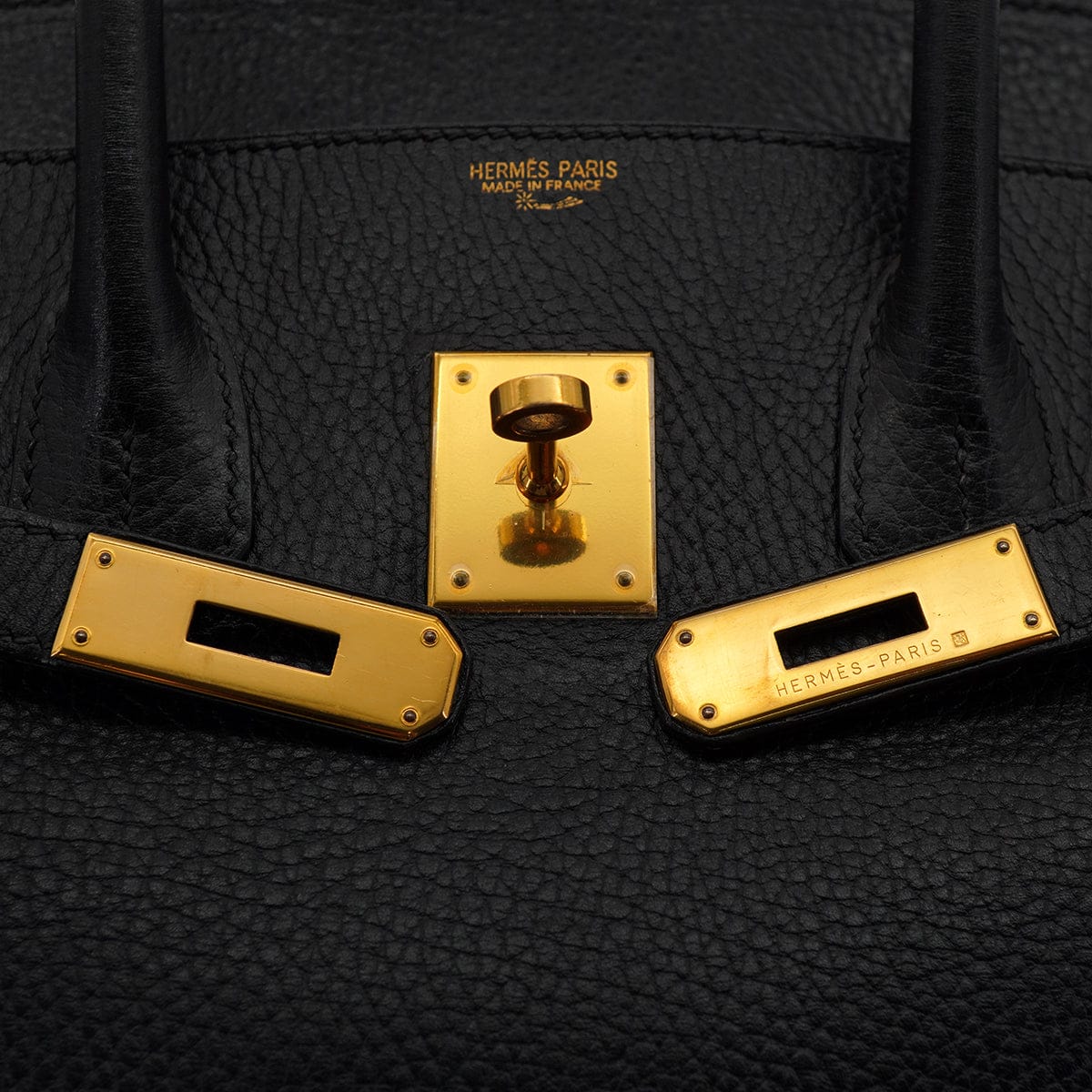 Luxury Promise Japan HERMES BIRKIN 35 BLACK ARDENNES HAND BAG GOLD HARDWARE 90327985