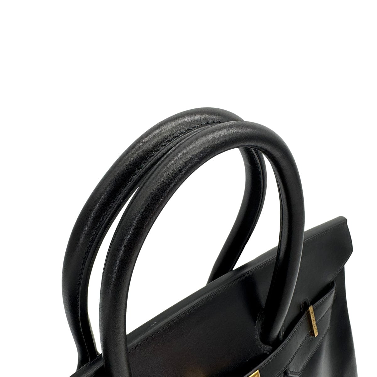Luxury Promise Japan HERMES BIRKIN 35 BLACK BOXCALF HAND BAG 2002 SQUARE F GOLD HARDWARE 90314885
