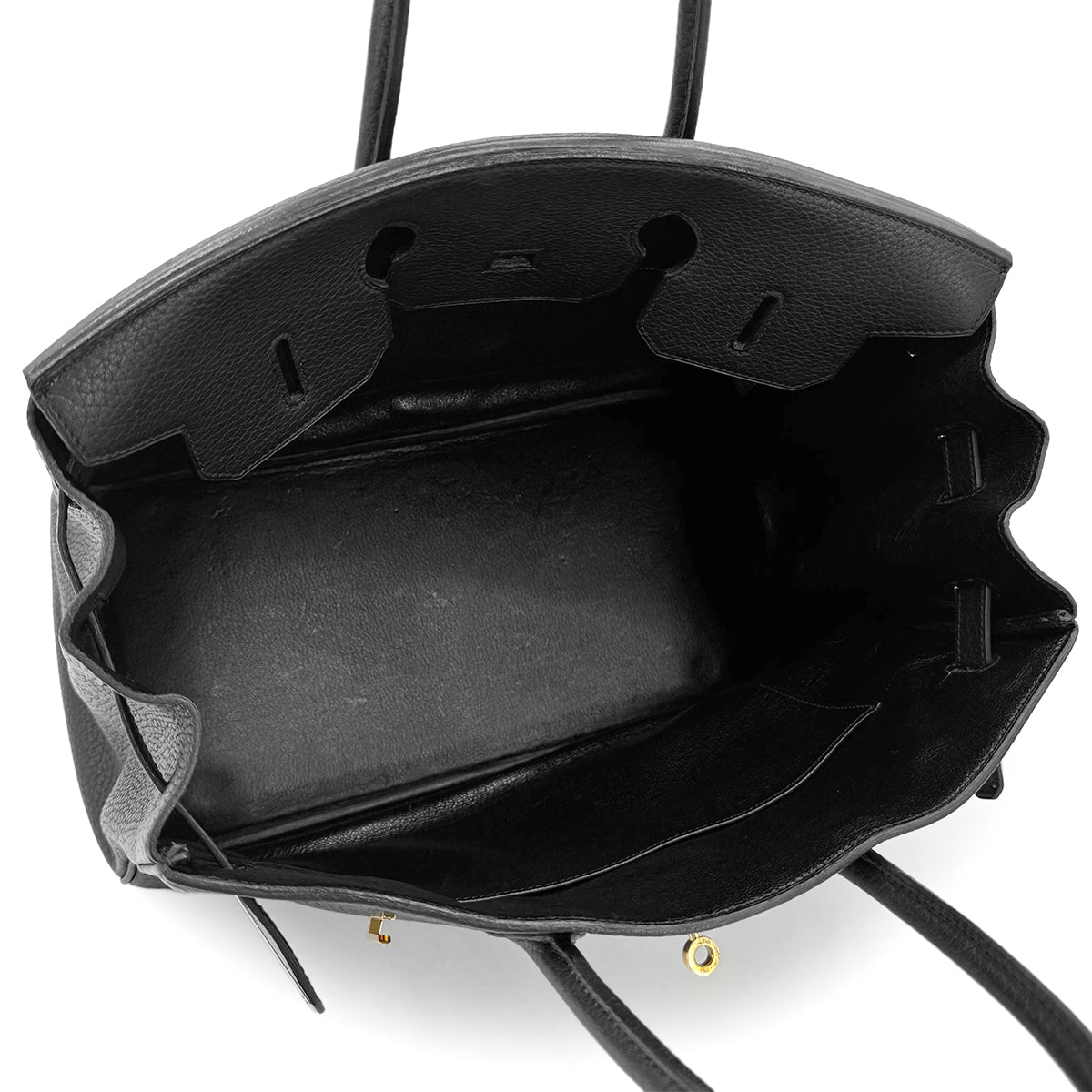 Luxury Promise Japan HERMES BIRKIN 35 BLACK FJORD HAND BAG □H GHW 90276384