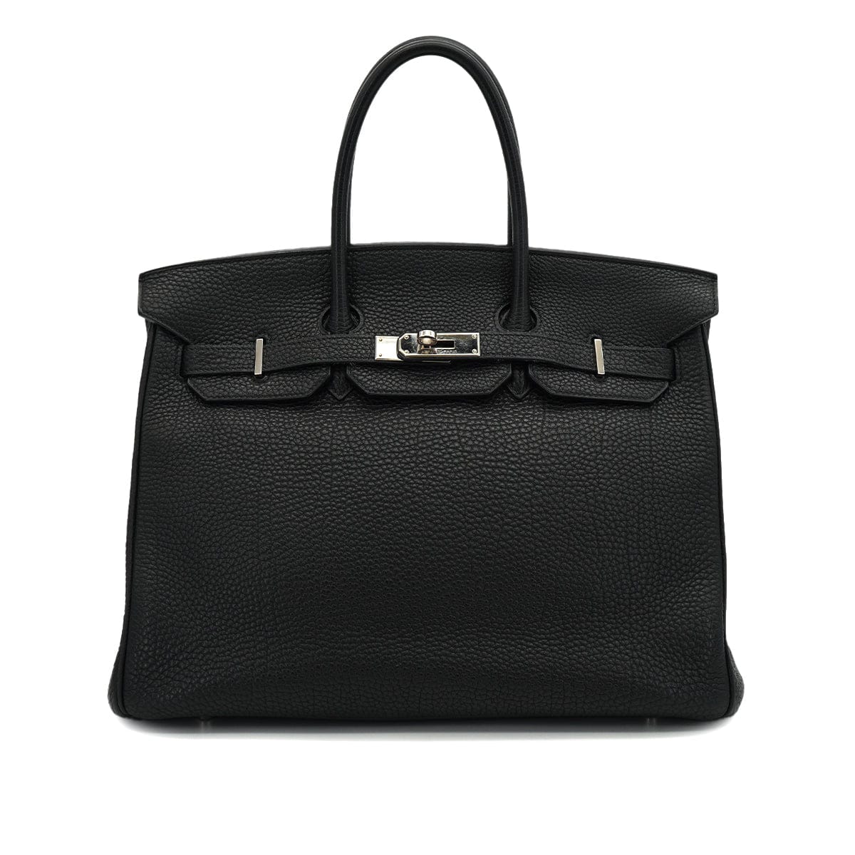 Luxury Promise Japan HERMES BIRKIN 35 BLACK TOGO HAND BAG 2007 SQUARE K PALLADIUM HARDWARE 90331854