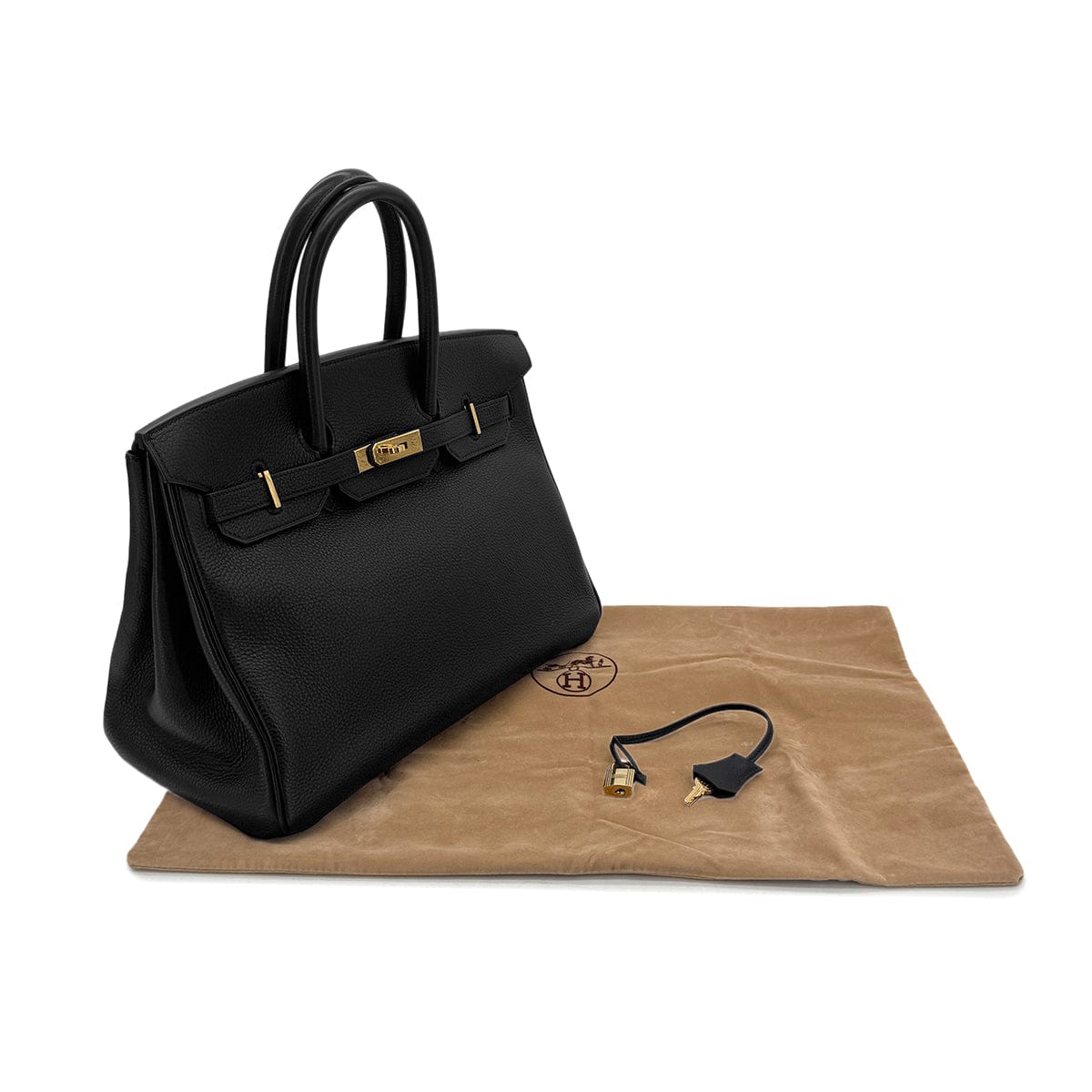 Luxury Promise Japan HERMES BIRKIN 35 BLACK TOGO HAND BAG □C GHW 90292047