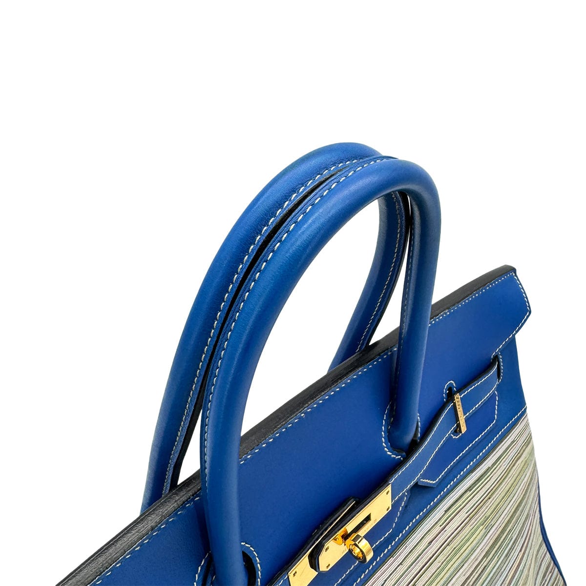 Luxury Promise Japan HERMES BIRKIN 35 BLUE FRANCE VEAU GULLIVER VIBRATO HAND BAG 2002 SQUARE F GOLD HARDWARE 90319534