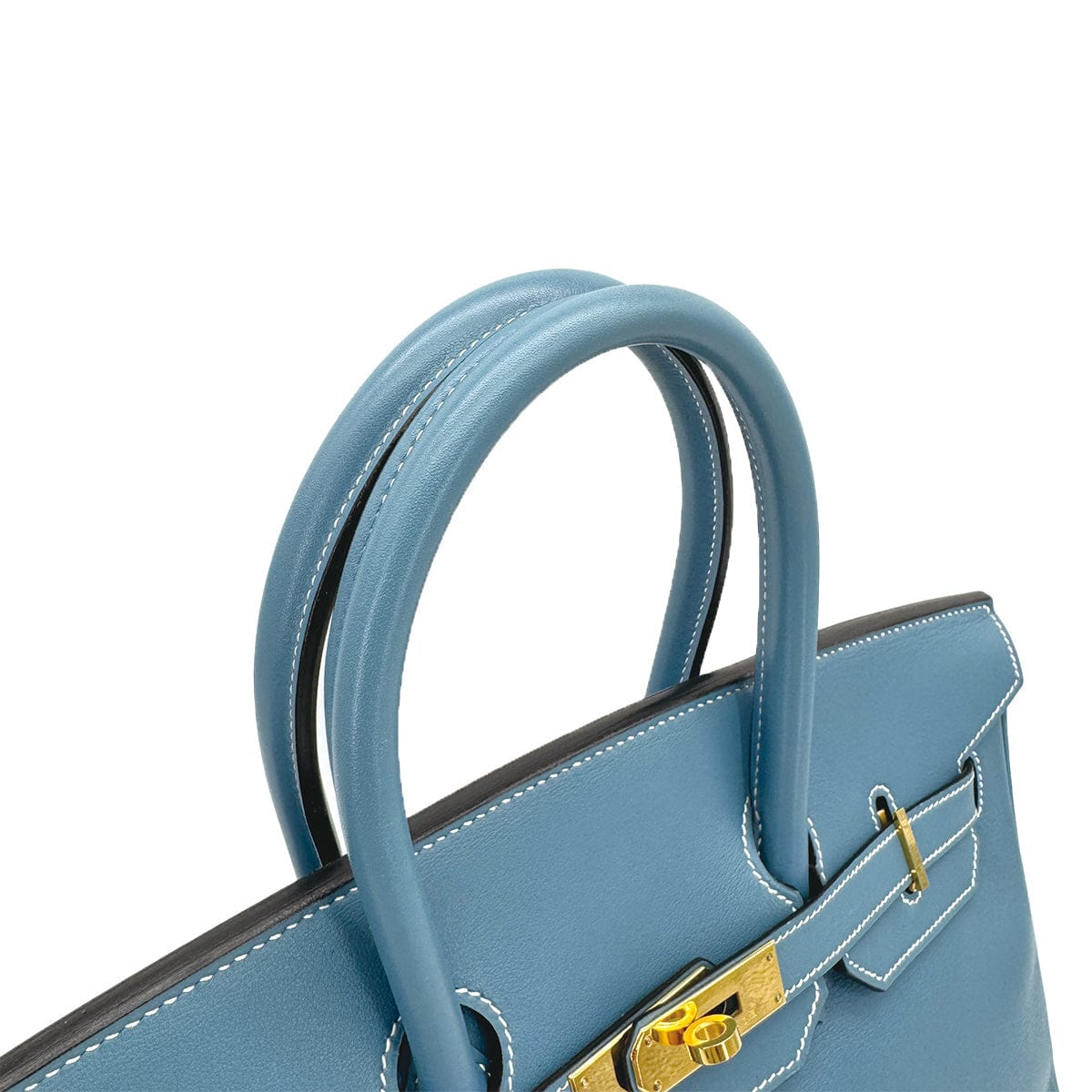 Luxury Promise Japan HERMES BIRKIN 35 BLUE JEAN SWIFT HAND BAG □B GOLD HARDWARE 90309820