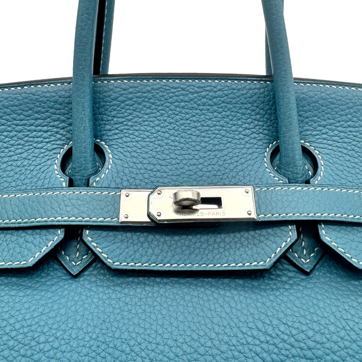 Luxury Promise Japan HERMES BIRKIN 35 BLUE JEAN TAURILLON CLEMENCE HAND BAG □J SHW 90276762