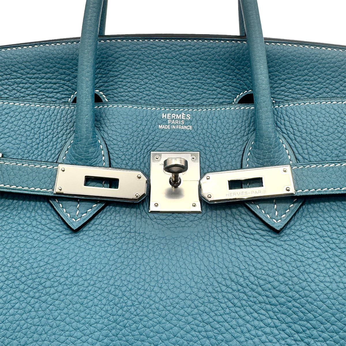 Luxury Promise Japan HERMES BIRKIN 35 BLUE JEAN TAURILLON CLEMENCE HAND BAG □J SHW 90276762
