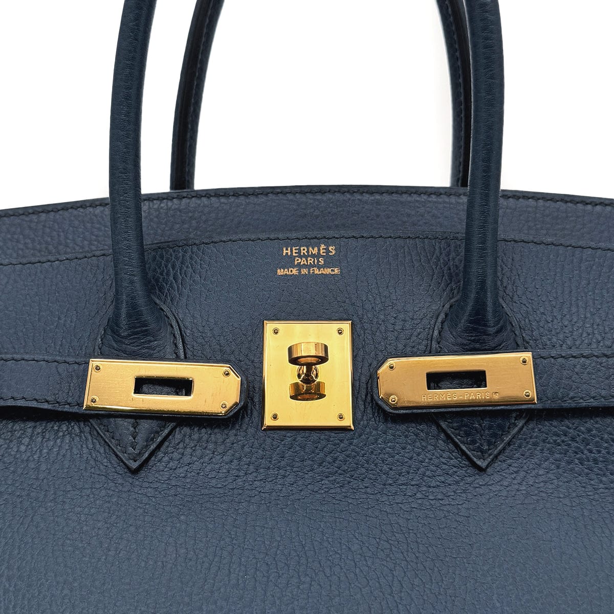 Luxury Promise Japan HERMES BIRKIN 35 BLUE MARINE ARDENNES HAND BAG 1996 CIRCLE Z GOLD HARDWARE 90296565