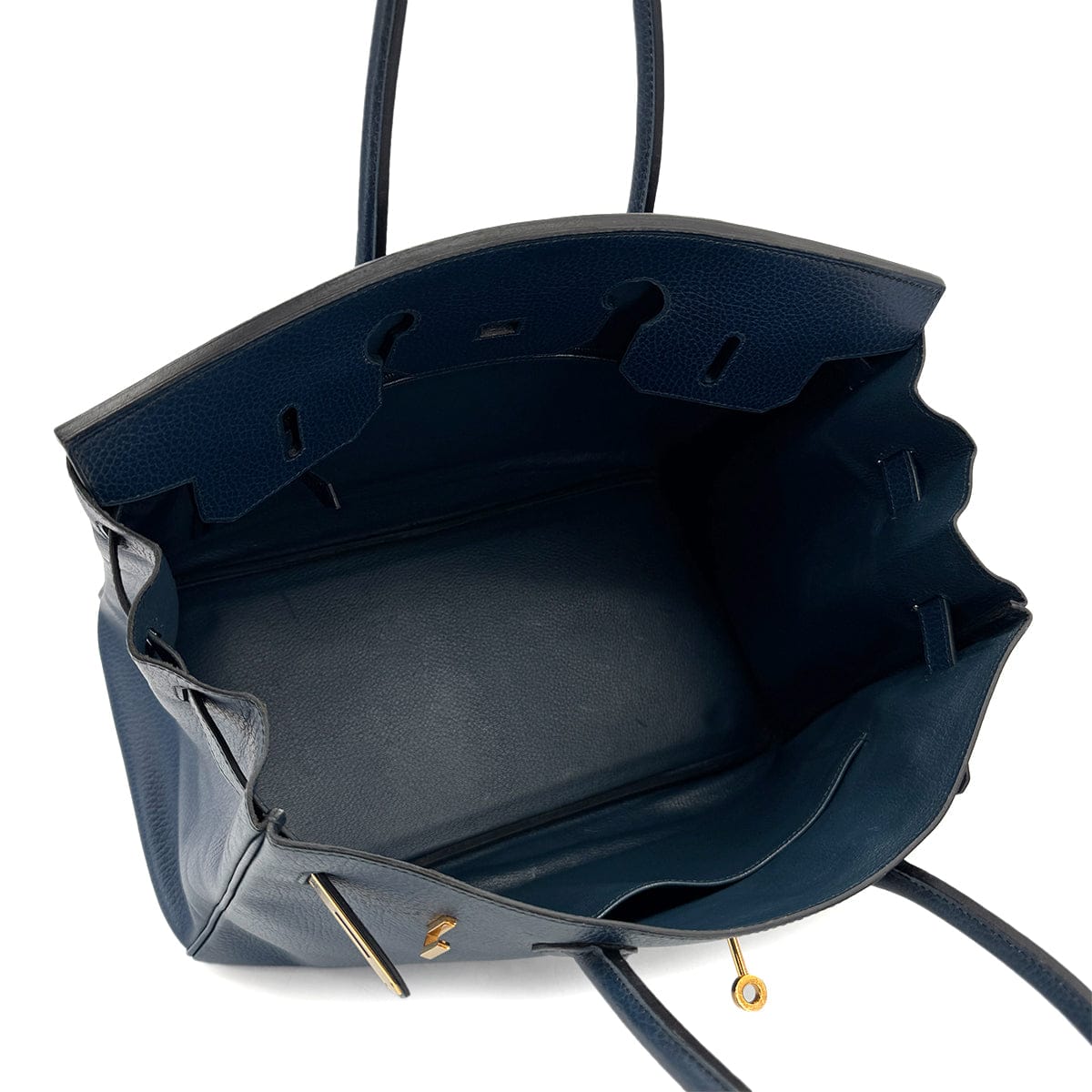 Luxury Promise Japan HERMES BIRKIN 35 BLUE MARINE ARDENNES HAND BAG 1996 CIRCLE Z GOLD HARDWARE 90296565