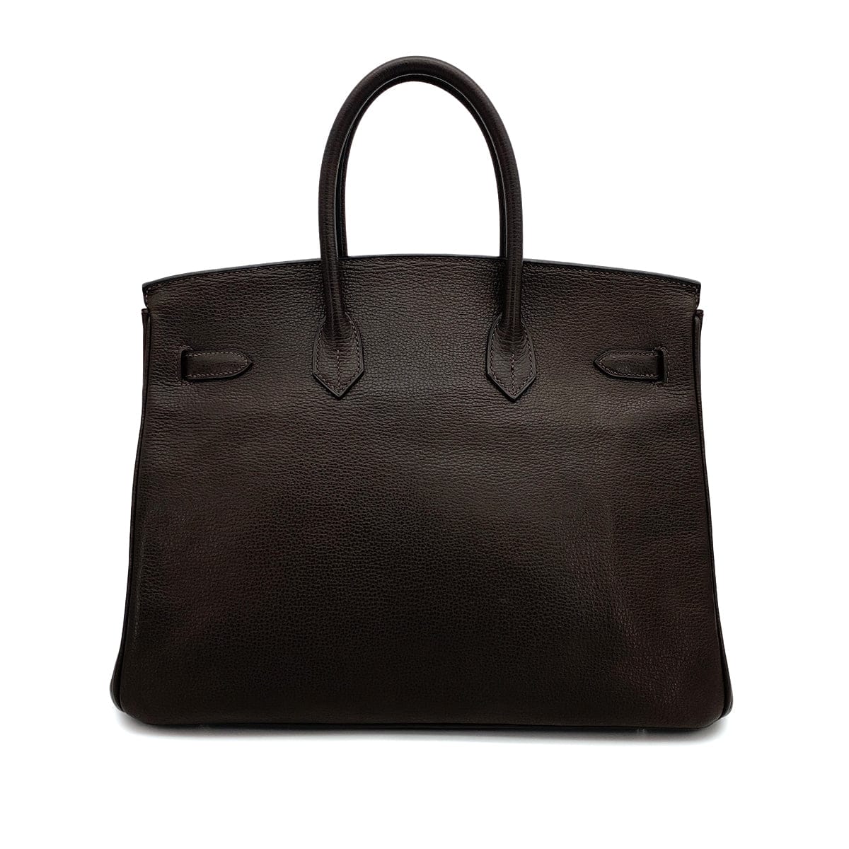 Luxury Promise Japan HERMES BIRKIN 35 CHOCOLAT VACHE LIEGEE HAND BAG 2006 SQUARE J PALLADIUM HARDWARE 90311825