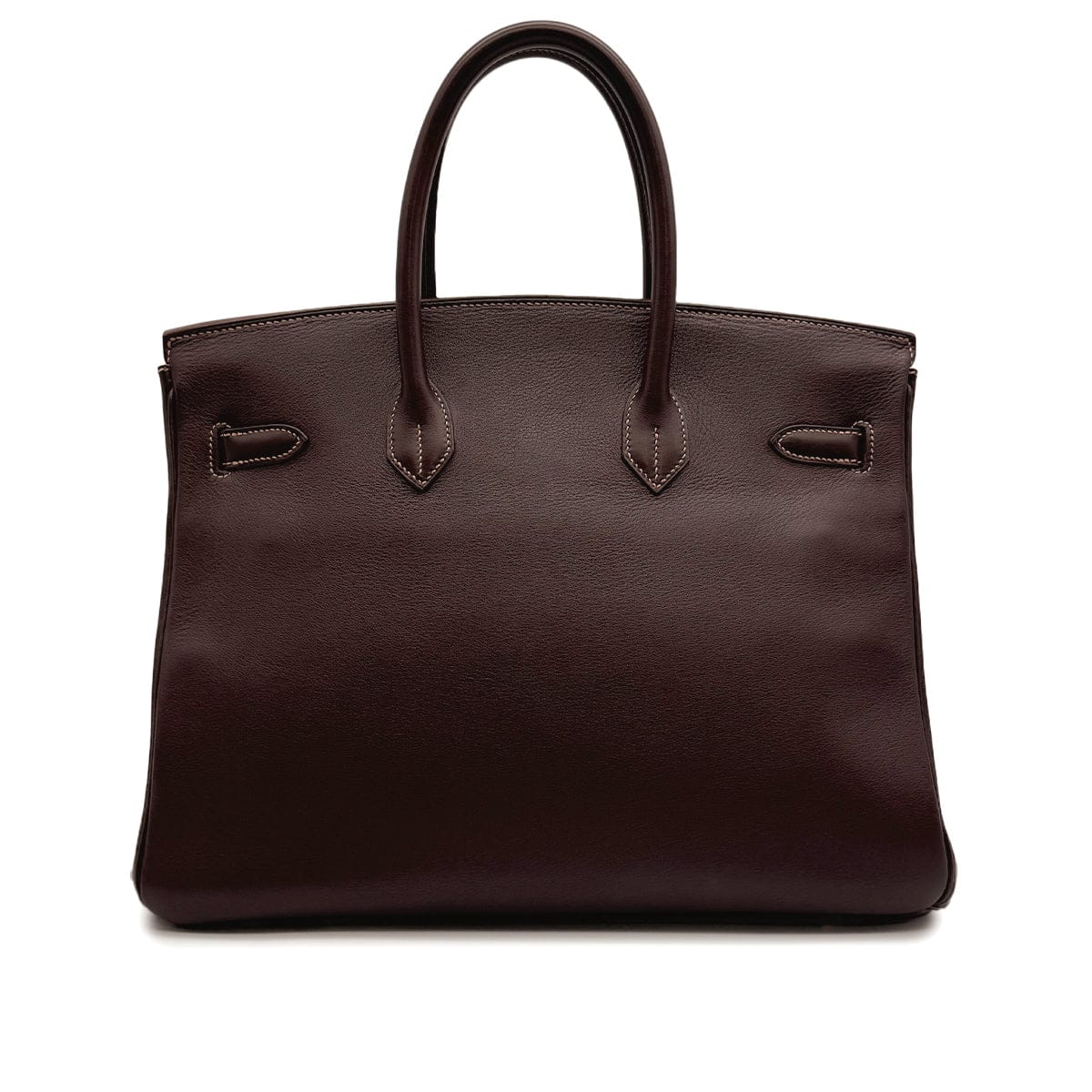Luxury Promise Japan HERMES BIRKIN 35 CHOCOLAT VEAU GULLIVER HAND BAG 1998 SQUARE B GOLD HARDWARE 90317719