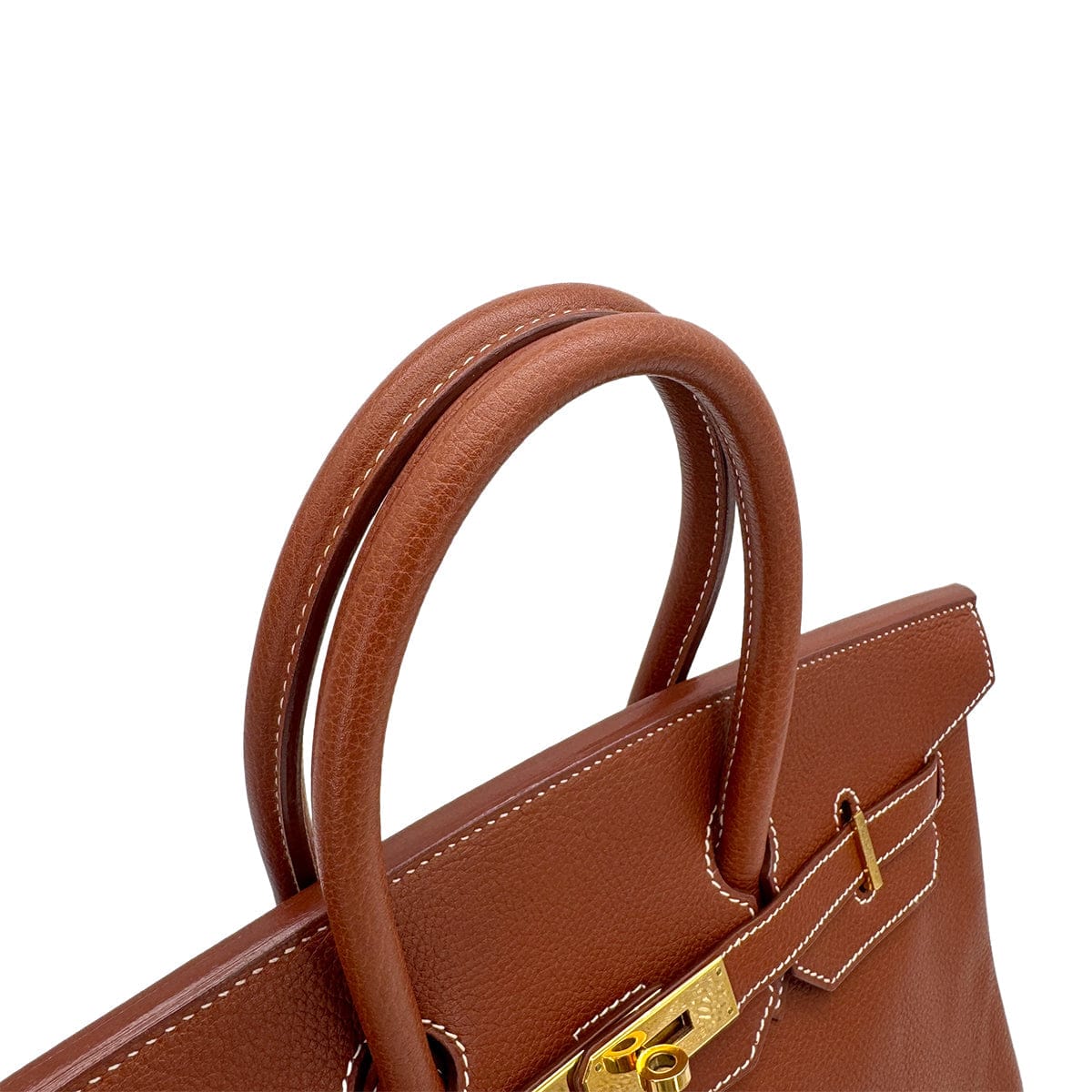 Luxury Promise Japan HERMES BIRKIN 35 COGNAC FJORD HAND BAG 2000 SQUARE D GOLD HARDWARE 90314442