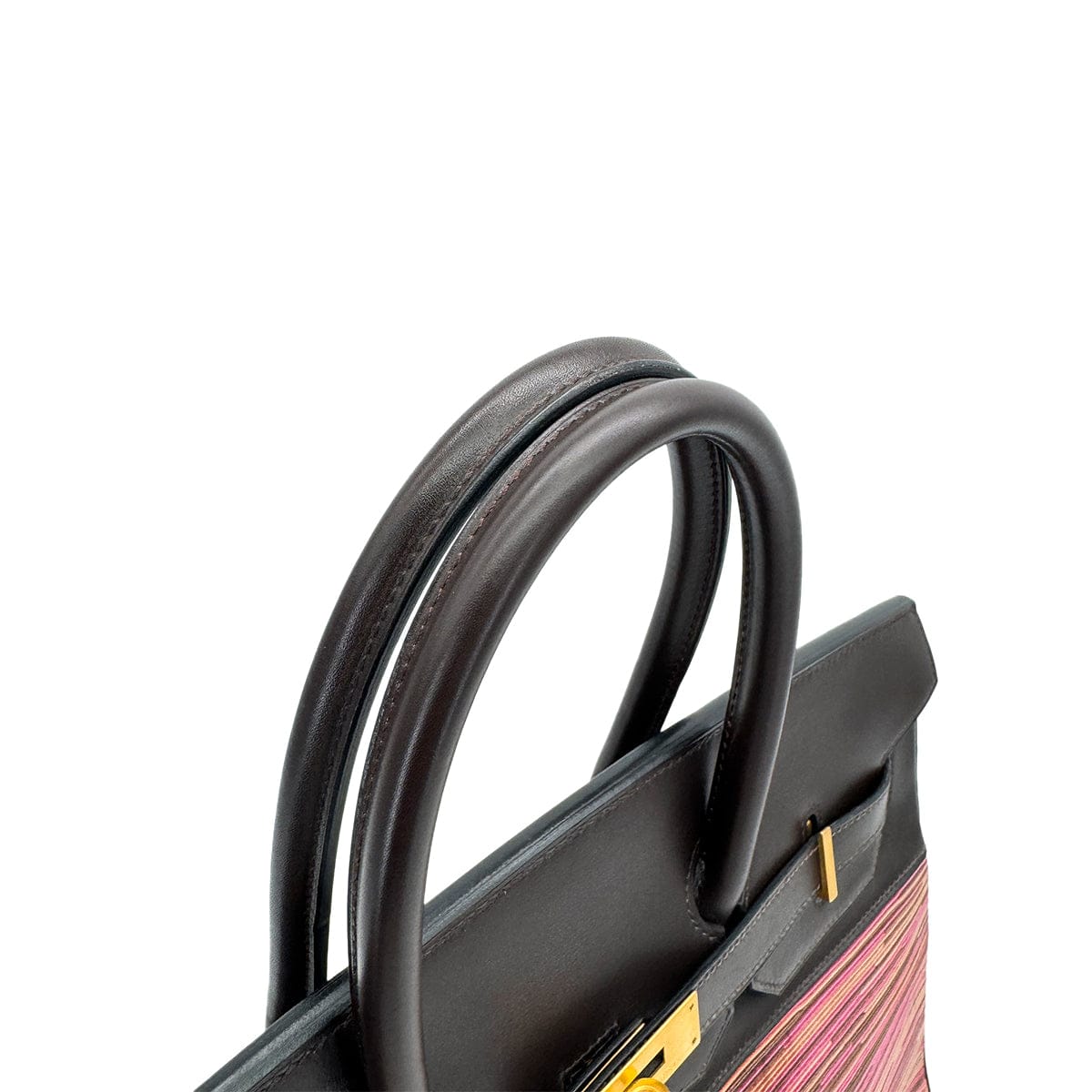 Luxury Promise Japan HERMES BIRKIN 35 EBENE BOXCALF VIBRATO HAND BAG 2003 SQUARE G MATT GOLD HARDWARE 90319535