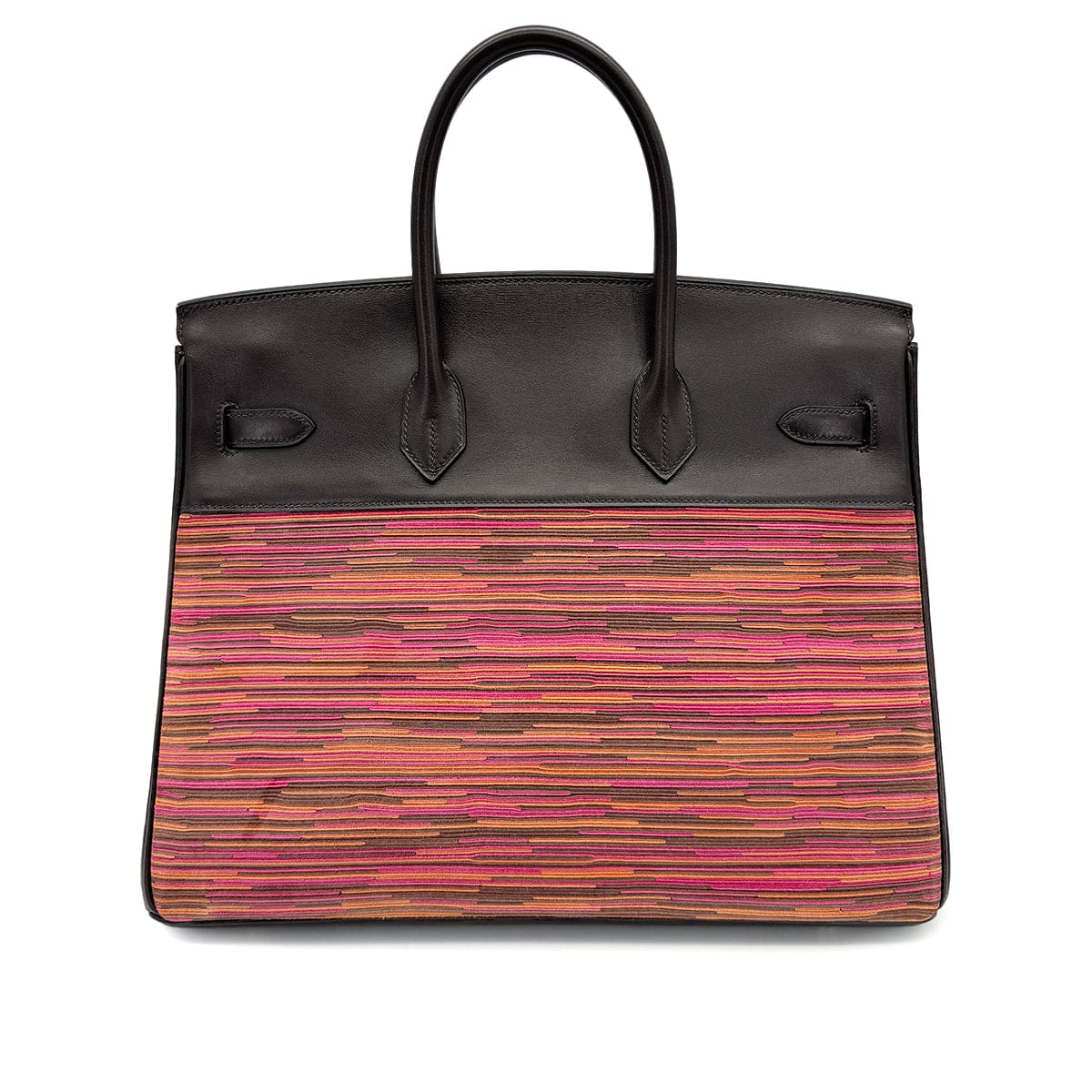 Luxury Promise Japan HERMES BIRKIN 35 EBENE BOXCALF VIBRATO HAND BAG 2003 SQUARE G MATT GOLD HARDWARE 90319535