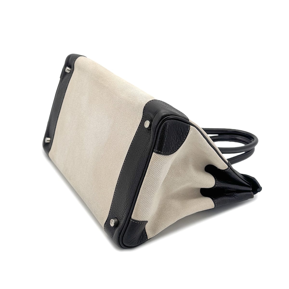 Luxury Promise Japan HERMES BIRKIN 35 EBENE TAURILLON CLEMENCE TOILE H HAND BAG □E SHW 90274430