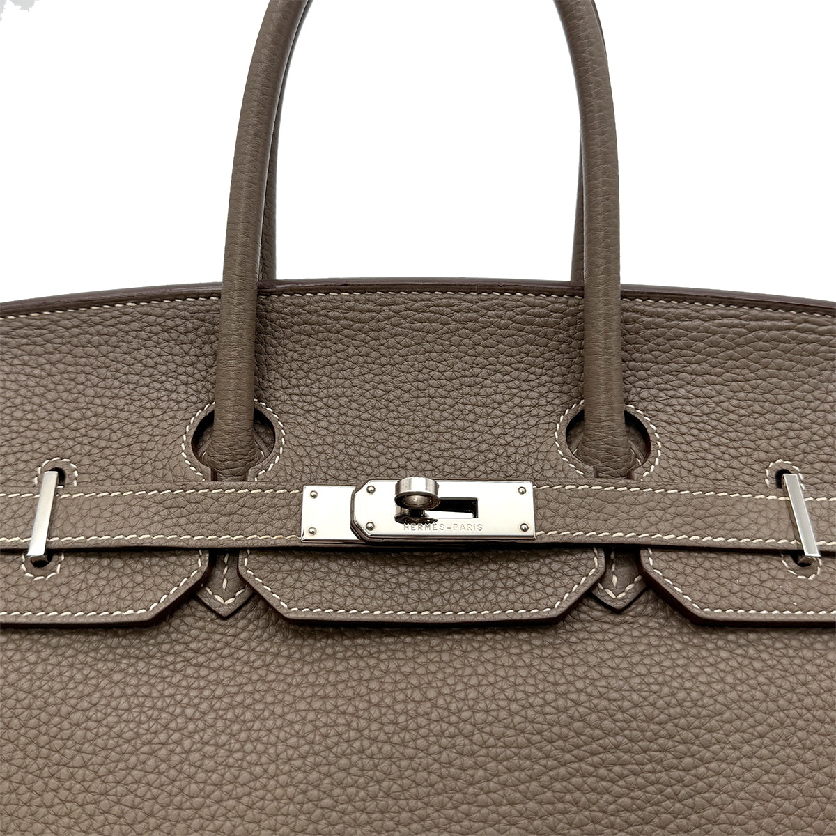 Luxury Promise Japan HERMES BIRKIN 35 ETOUPE TAURILLON CLEMENCE HAND BAG ▢O SHW 90264537