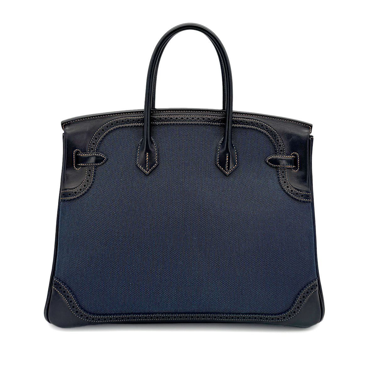 Luxury Promise Japan HERMES BIRKIN 35 GHILLIES BLACK DENIM FONC EVERCALF TOILE H HAND BAG □P SHW 90288489