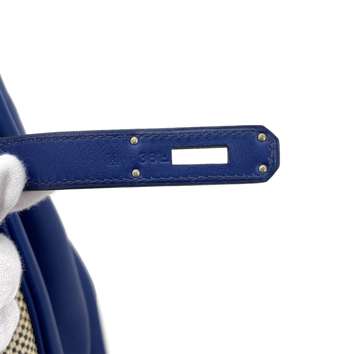 Luxury Promise Japan HERMES BIRKIN 35 GHILLIES BLUE SAPHIR SWIFT TOILE H HAND BAG R SHW 90301720