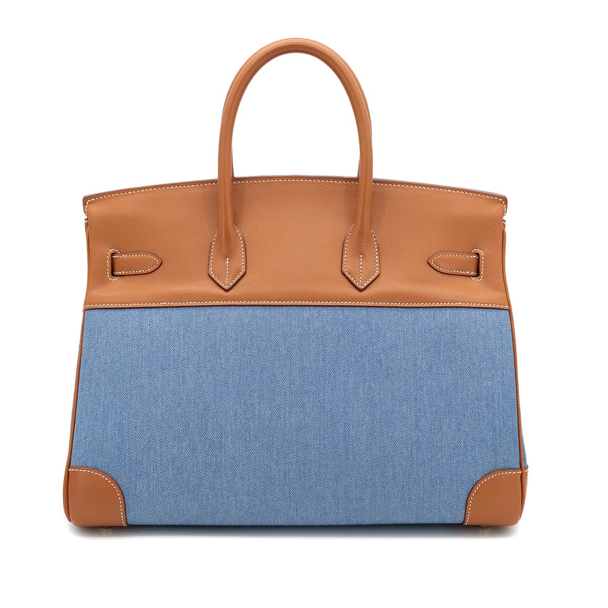 Luxury Promise Japan HERMES BIRKIN 35 GOLD BLUE VEAU GULLIVER TOILET JEAN HAND BAG □B GHW 90304977