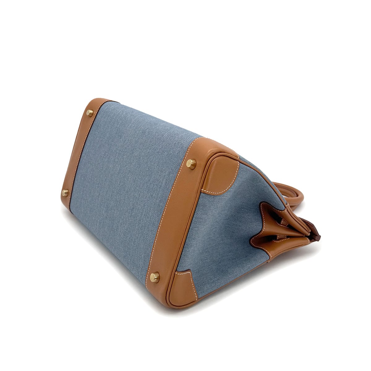 Luxury Promise Japan HERMES BIRKIN 35 GOLD BLUE VEAU GULLIVER TOILET JEAN HAND BAG □B GHW 90304977