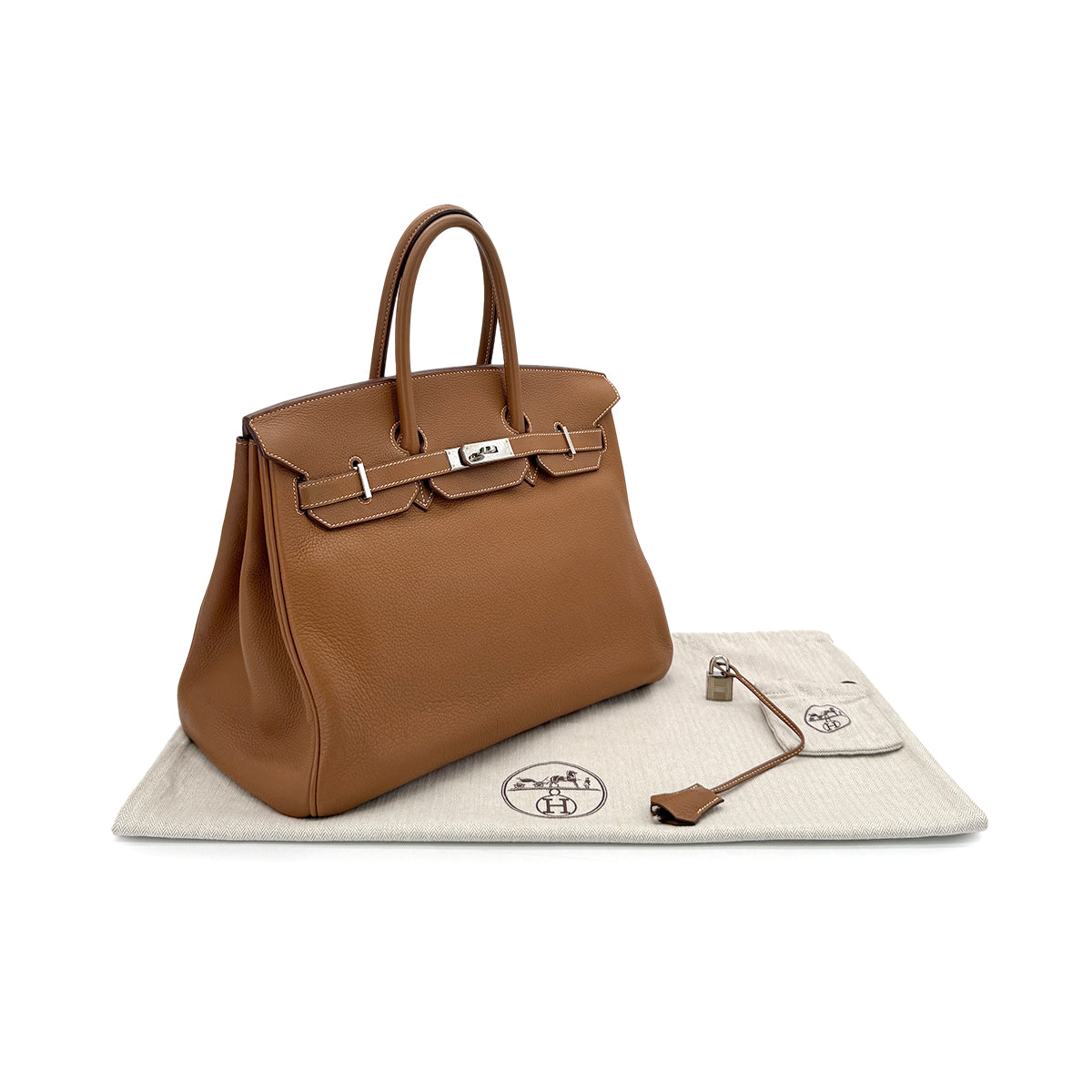 Luxury Promise Japan HERMES BIRKIN 35 GOLD TAURILLON CLEMENCE HAND BAG □L GHW 90280531