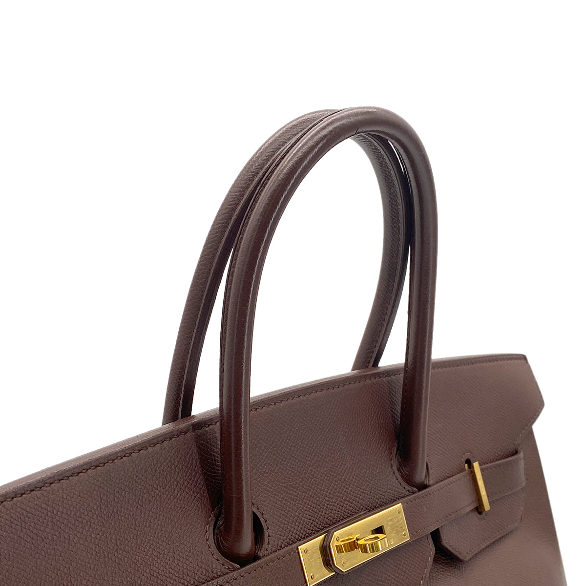 Luxury Promise Japan HERMES BIRKIN 35 HABANA COURCHEVEL HAND BAG □A GHW 90301723
