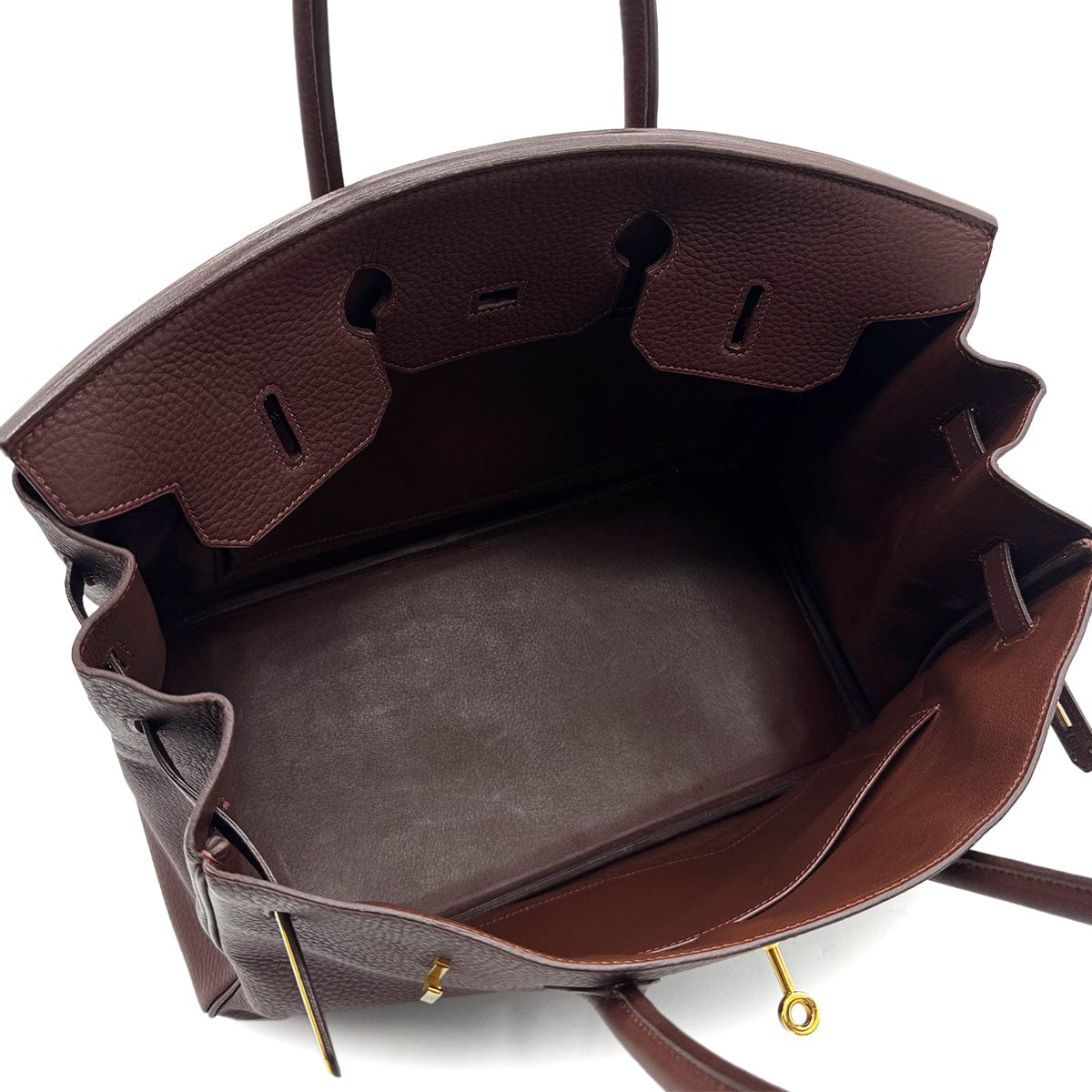 Luxury Promise Japan HERMES BIRKIN 35 MARRON FONCE TOGO HAND BAG □C GHW 90300551