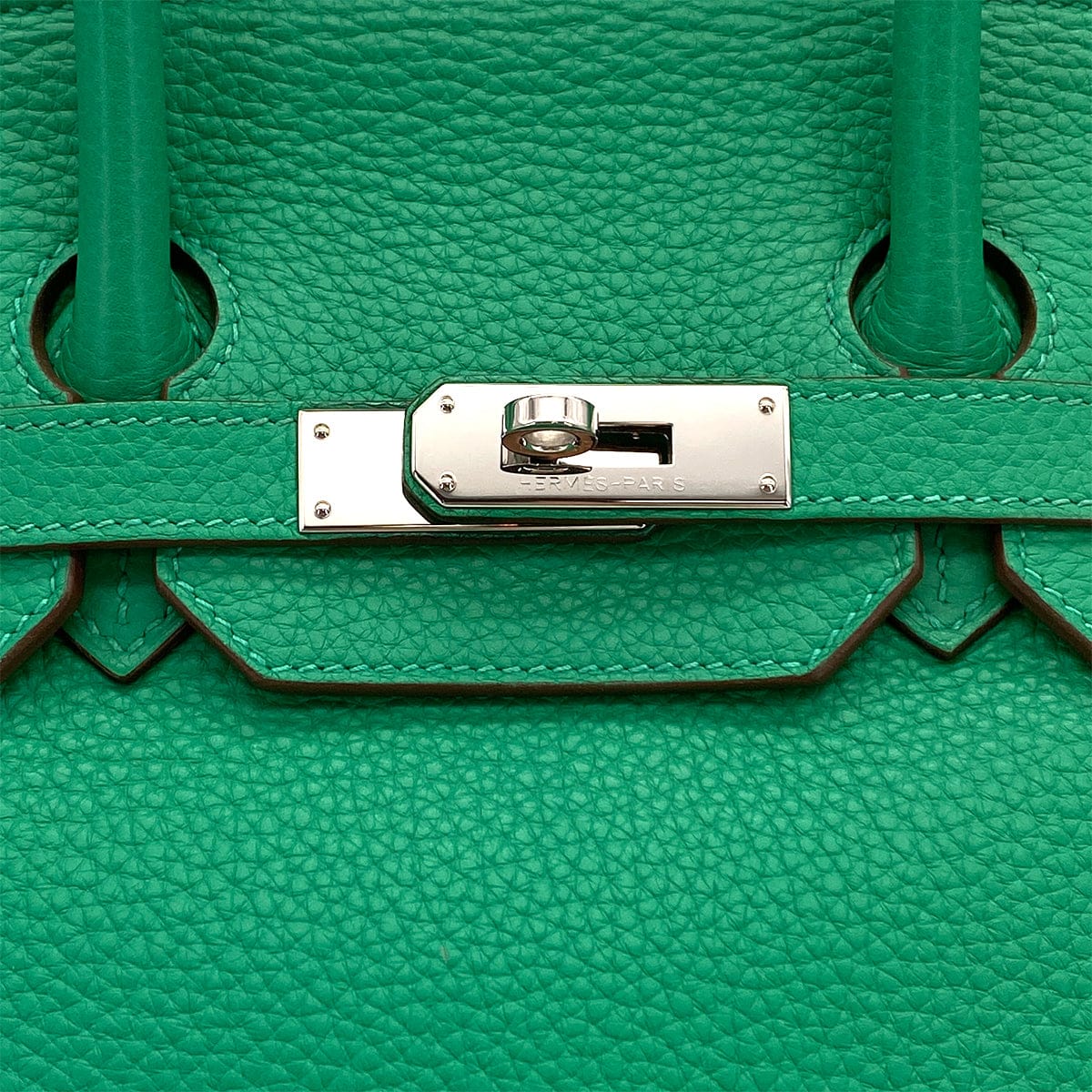 Luxury Promise Japan HERMES BIRKIN 35 MENTHE TAURILLON CLEMENCE HAND BAG 2012 SQUARE P PALLADIUM HARDWARE 90324743