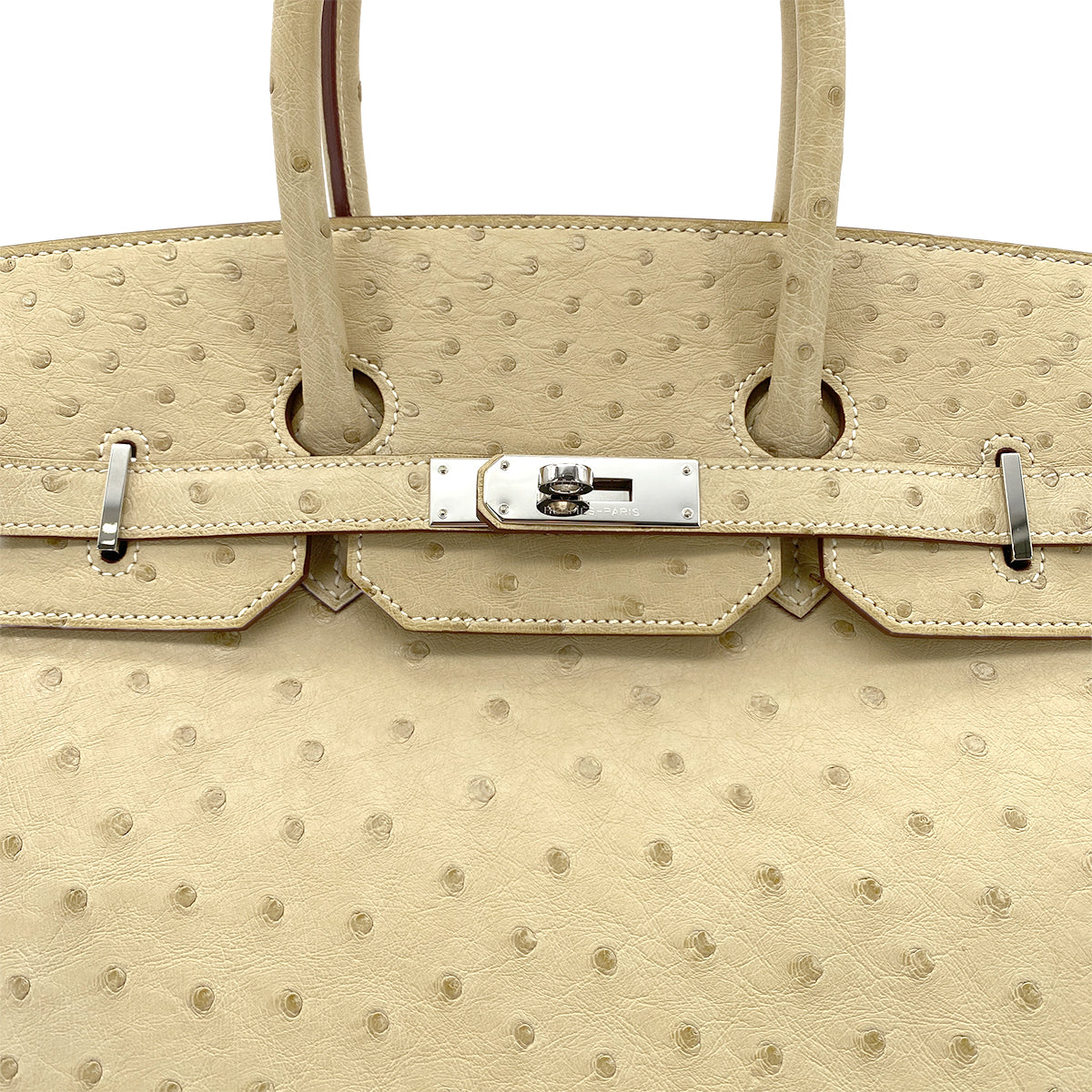 Luxury Promise Japan HERMES BIRKIN 35 PARCHEMIN OSTRICH HAND BAG □P SHW 90283469