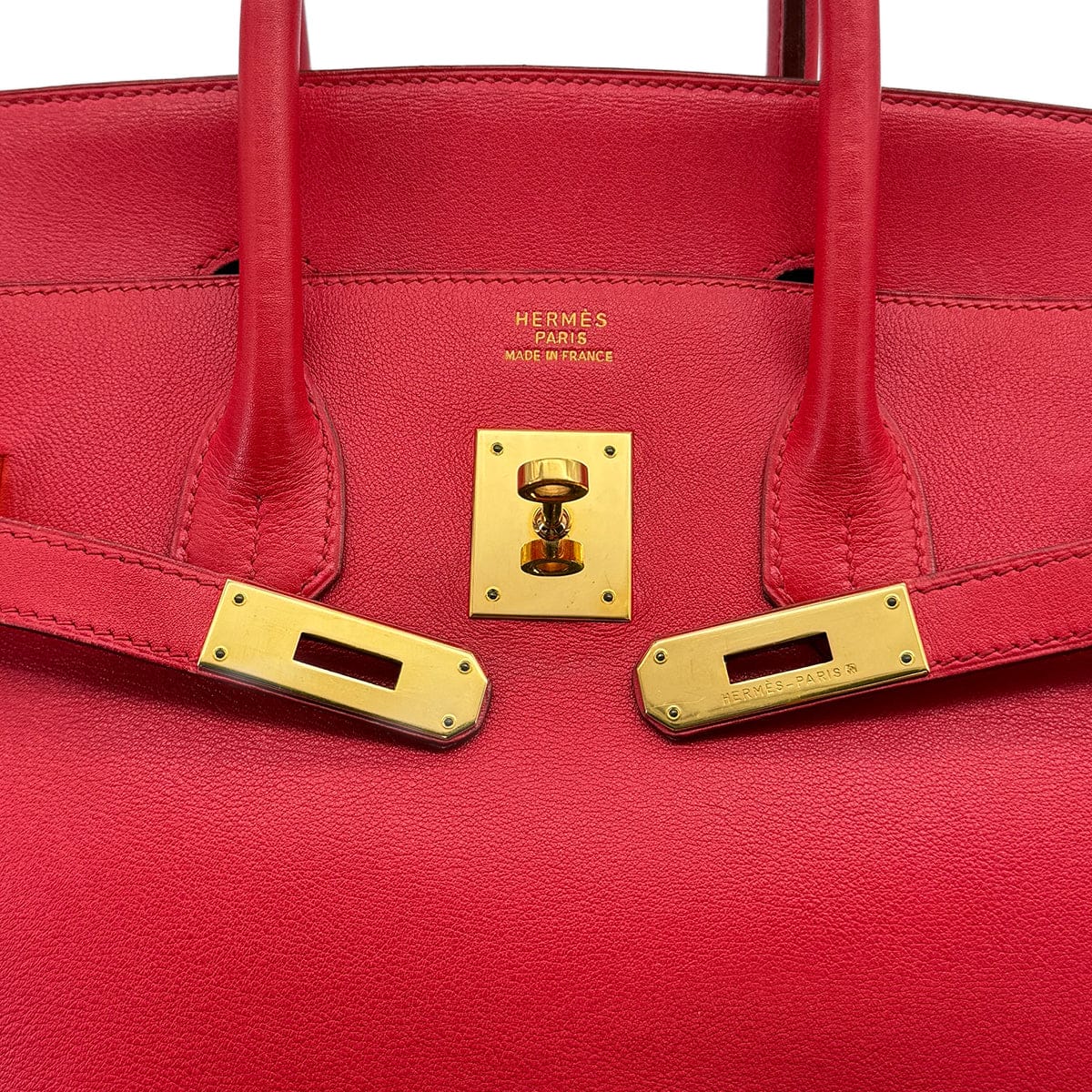 Luxury Promise Japan HERMES BIRKIN 35 ROUGE VIF VEAU GULLIVER HAND BAG 1995 CIRCLE Y GOLD HARDWARE 90318625