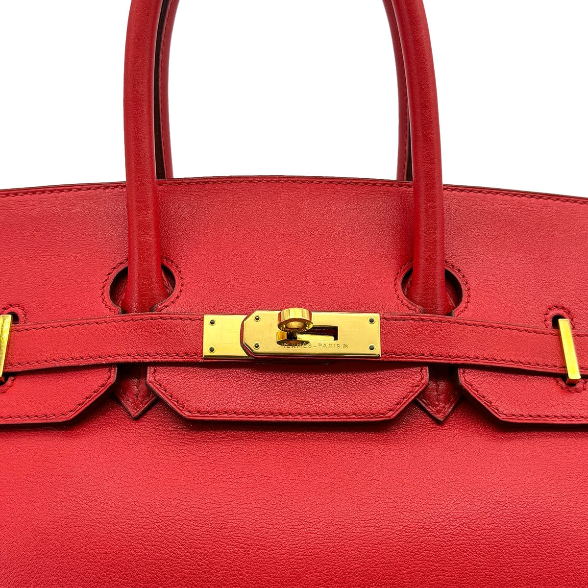 Luxury Promise Japan HERMES BIRKIN 35 ROUGE VIF VEAU GULLIVER HAND BAG 1995 CIRCLE Y GOLD HARDWARE 90318625