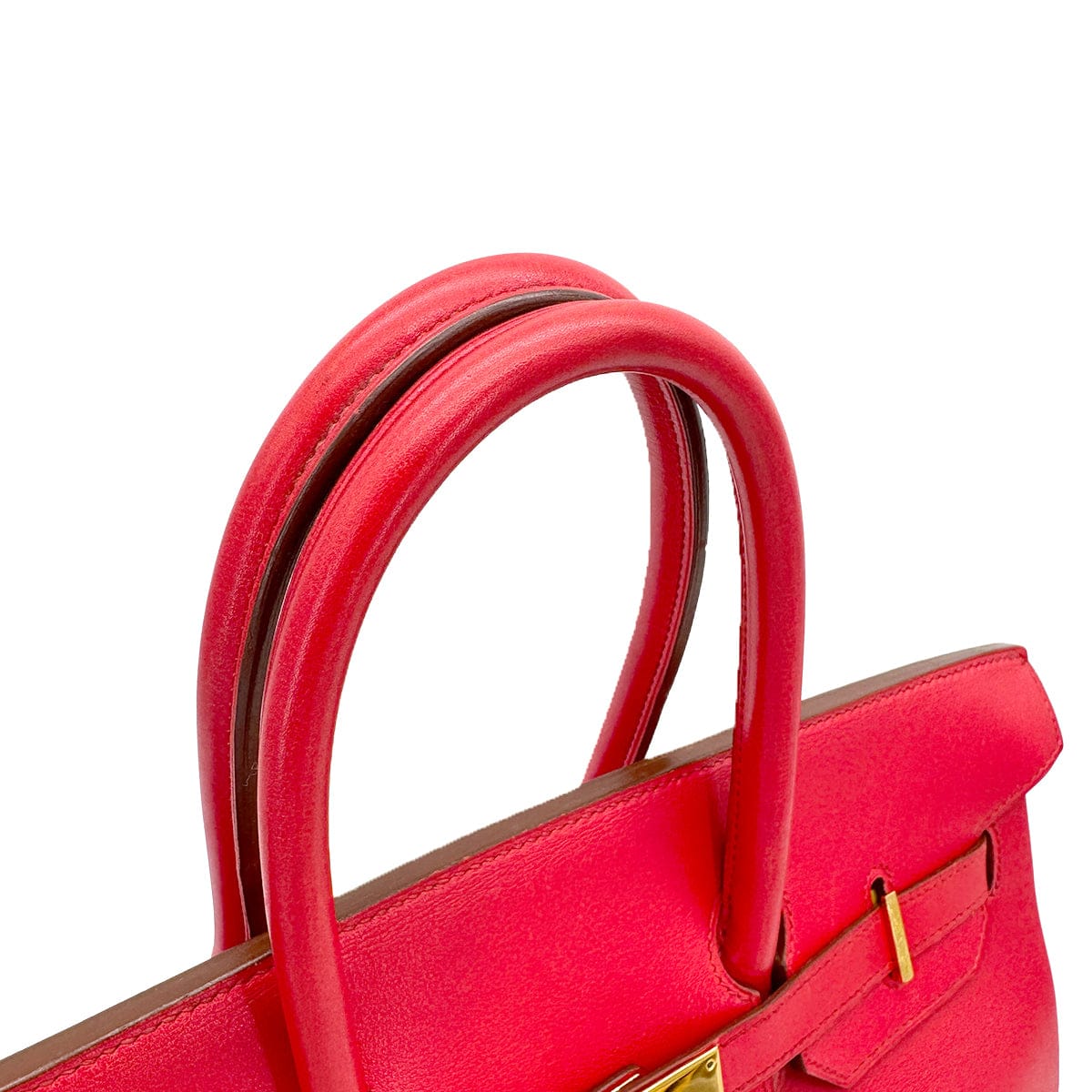 Luxury Promise Japan HERMES BIRKIN 35 ROUGE VIF VEAU GULLIVER HAND BAG 1995 CIRCLE Y GOLD HARDWARE 90318625