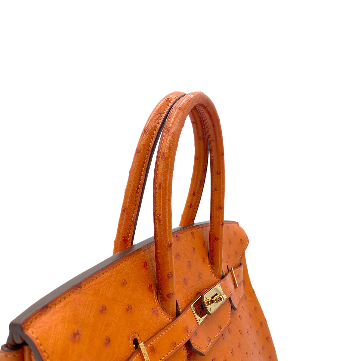Luxury Promise Japan HERMES BIRKIN 35 TANGERINE OSTRICH HAND BAG □H GHW 90280697